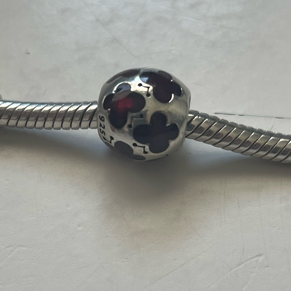 Retired Pandora Charm - Pink Butterflies